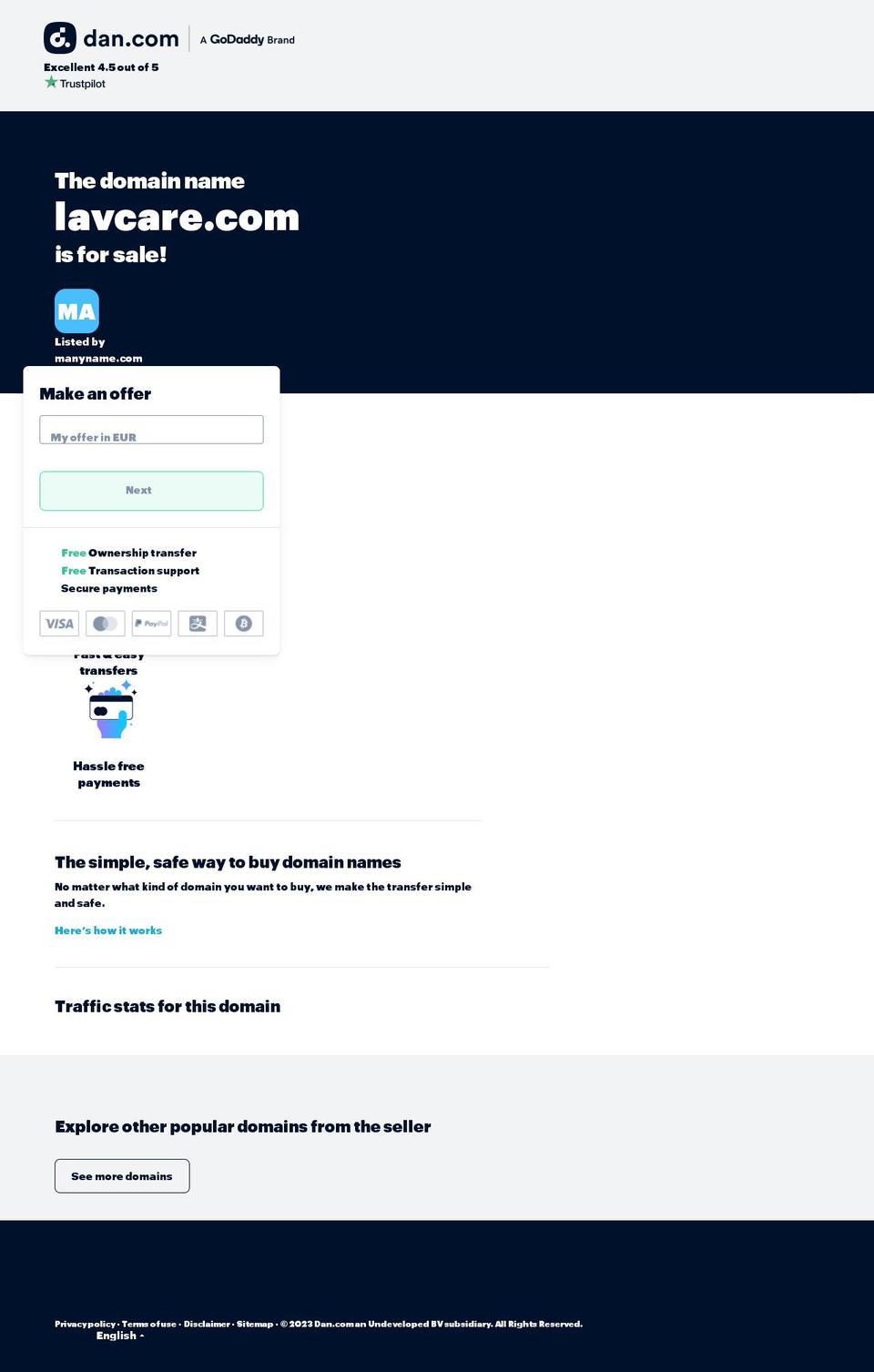 lavcare.com — Shopify storefront screenshot