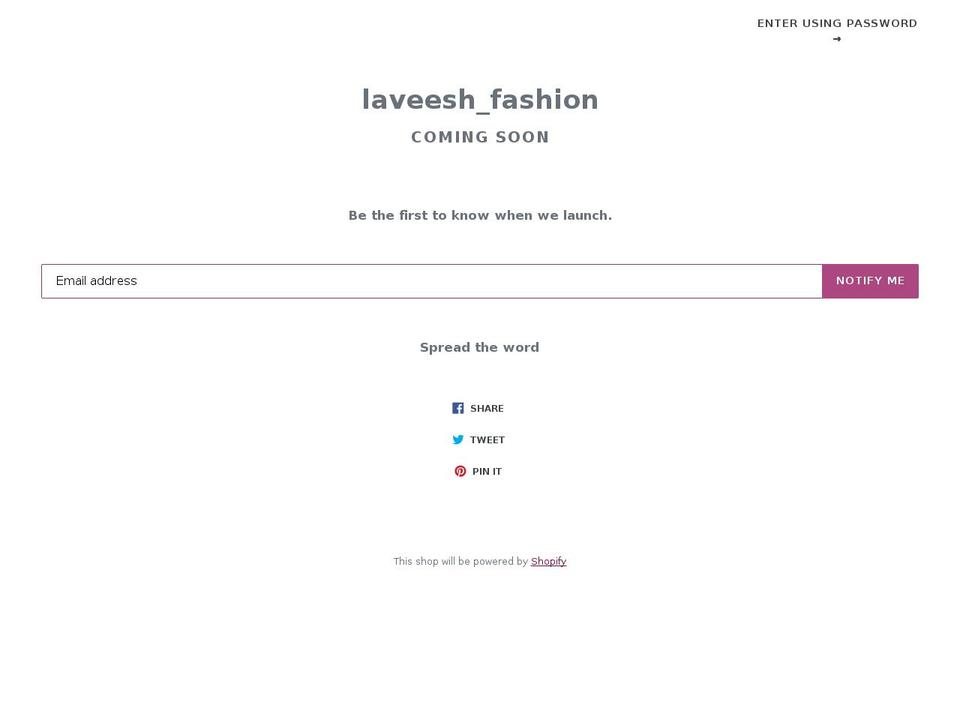 laveesh.com — Shopify storefront screenshot