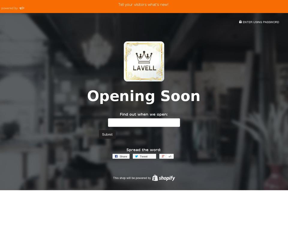 lavellstore.com shopify website screenshot