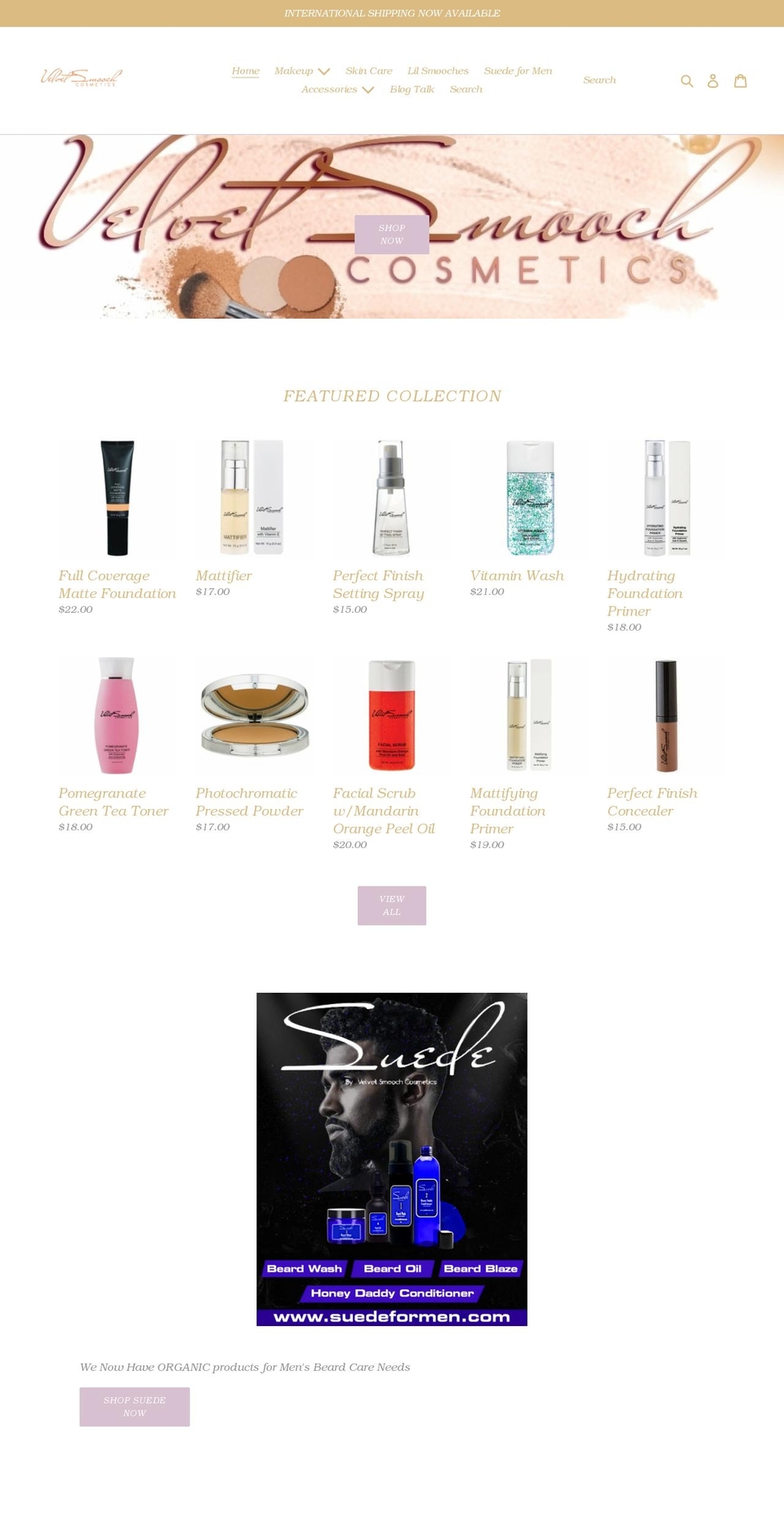 lavelvetsmooch.com shopify website screenshot