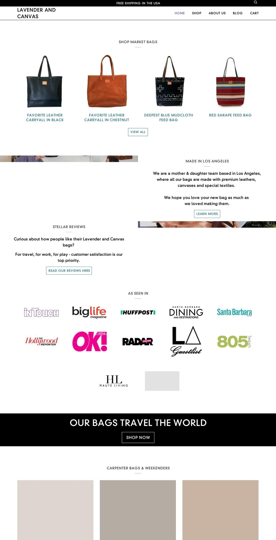 lavenderandcanvas.com shopify website screenshot