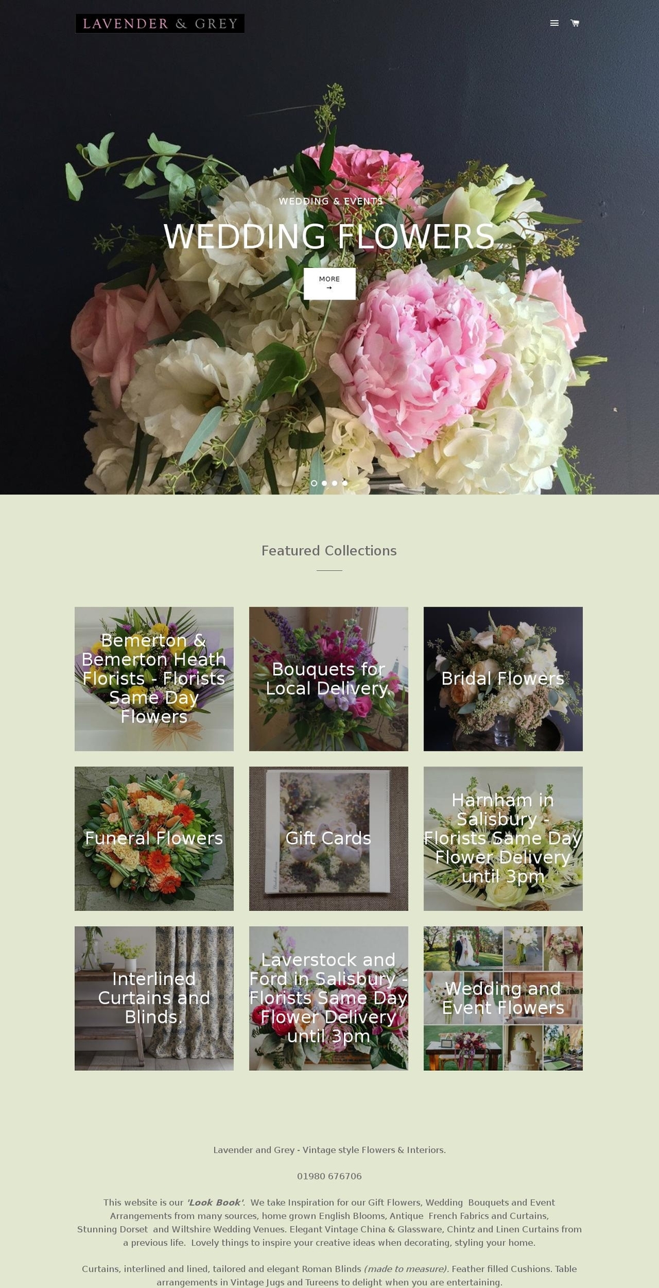 lavenderandgrey.com — Shopify storefront screenshot