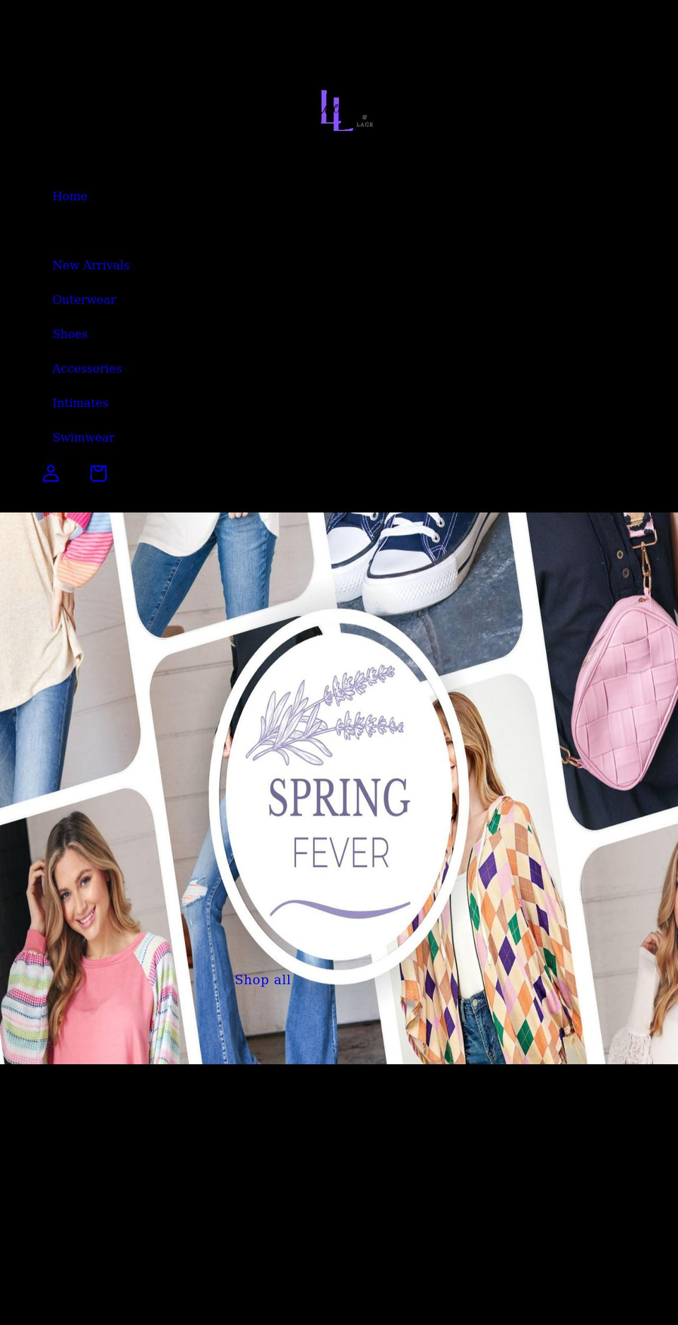 lavenderandlaceboutique.com shopify website screenshot