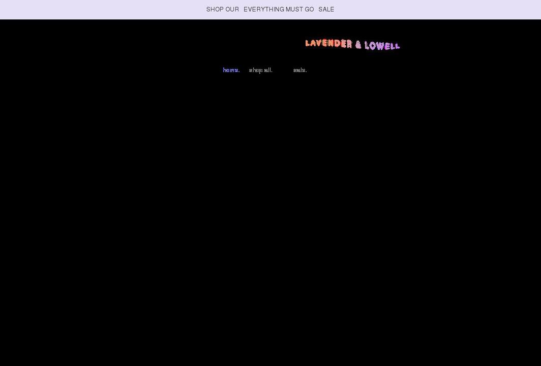 lavenderandlowell.com shopify website screenshot