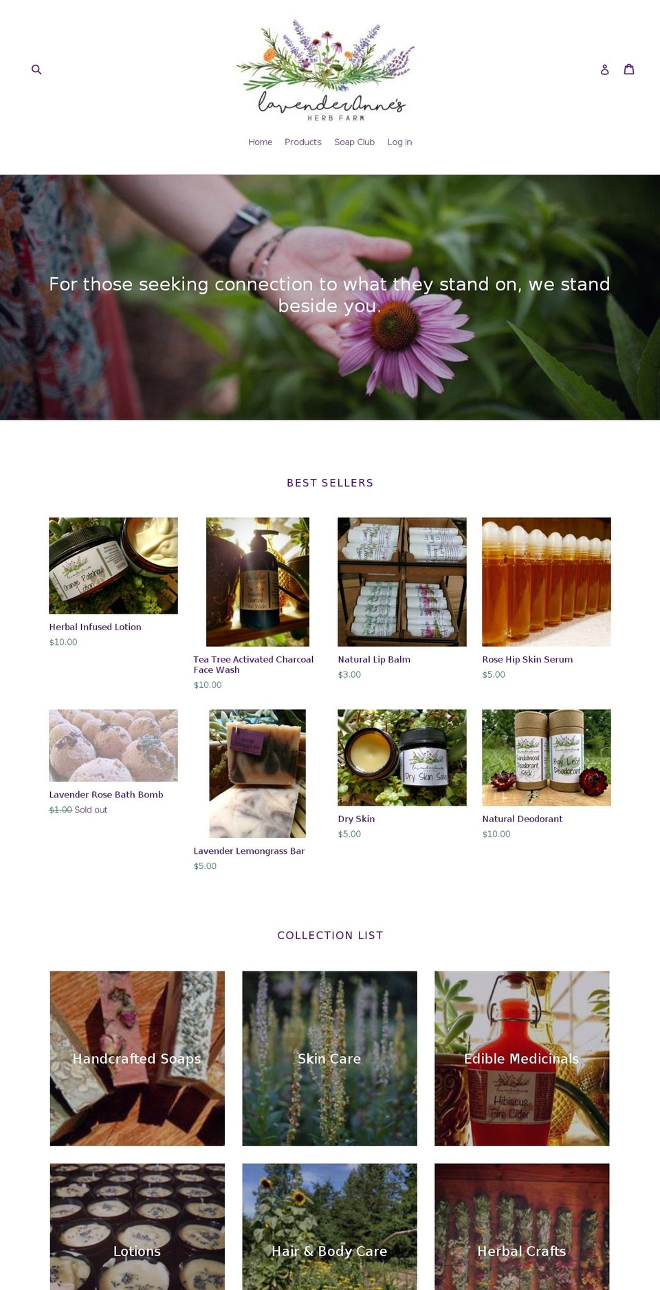 lavenderannes.com — Shopify storefront screenshot
