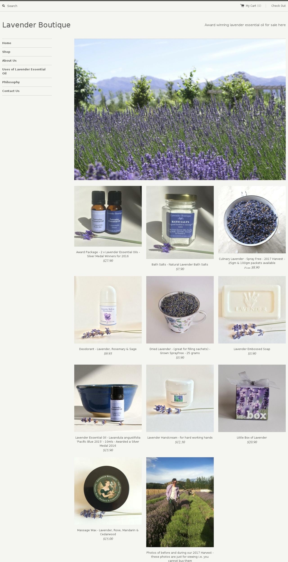 lavenderboutique.co.nz shopify website screenshot