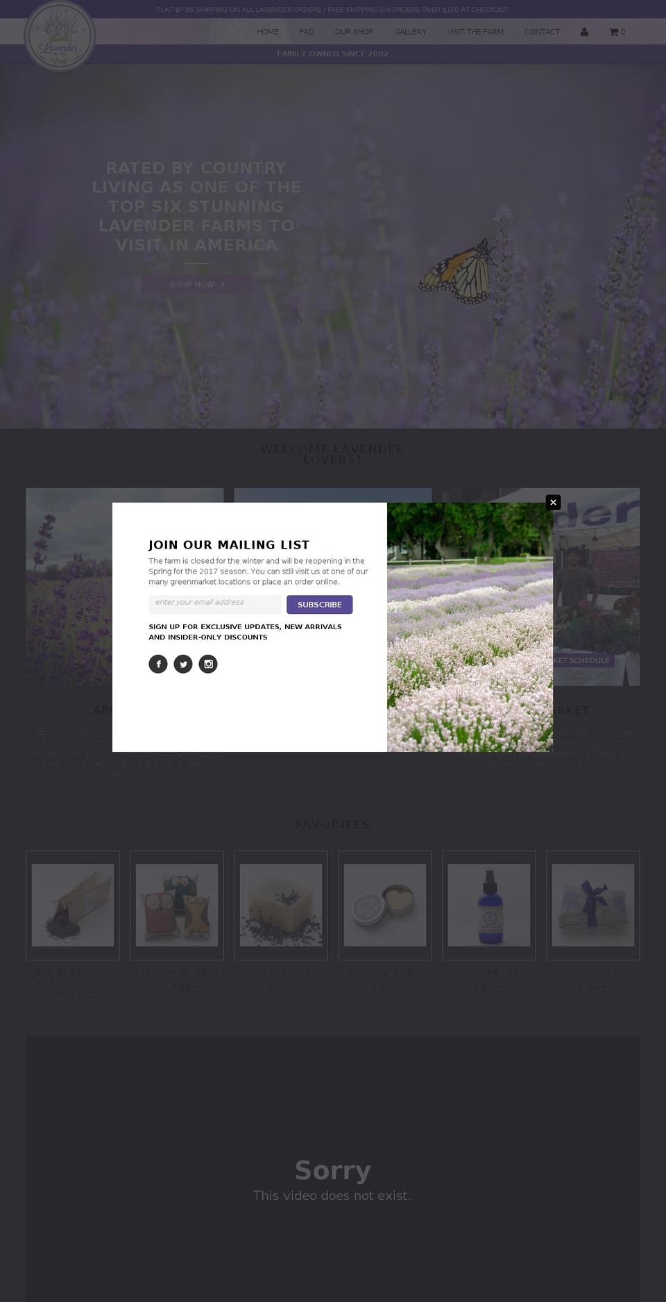 lavenderbythebay.com shopify website screenshot