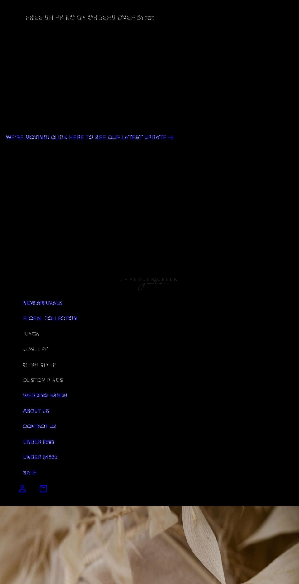 lavendercreekgems.com shopify website screenshot