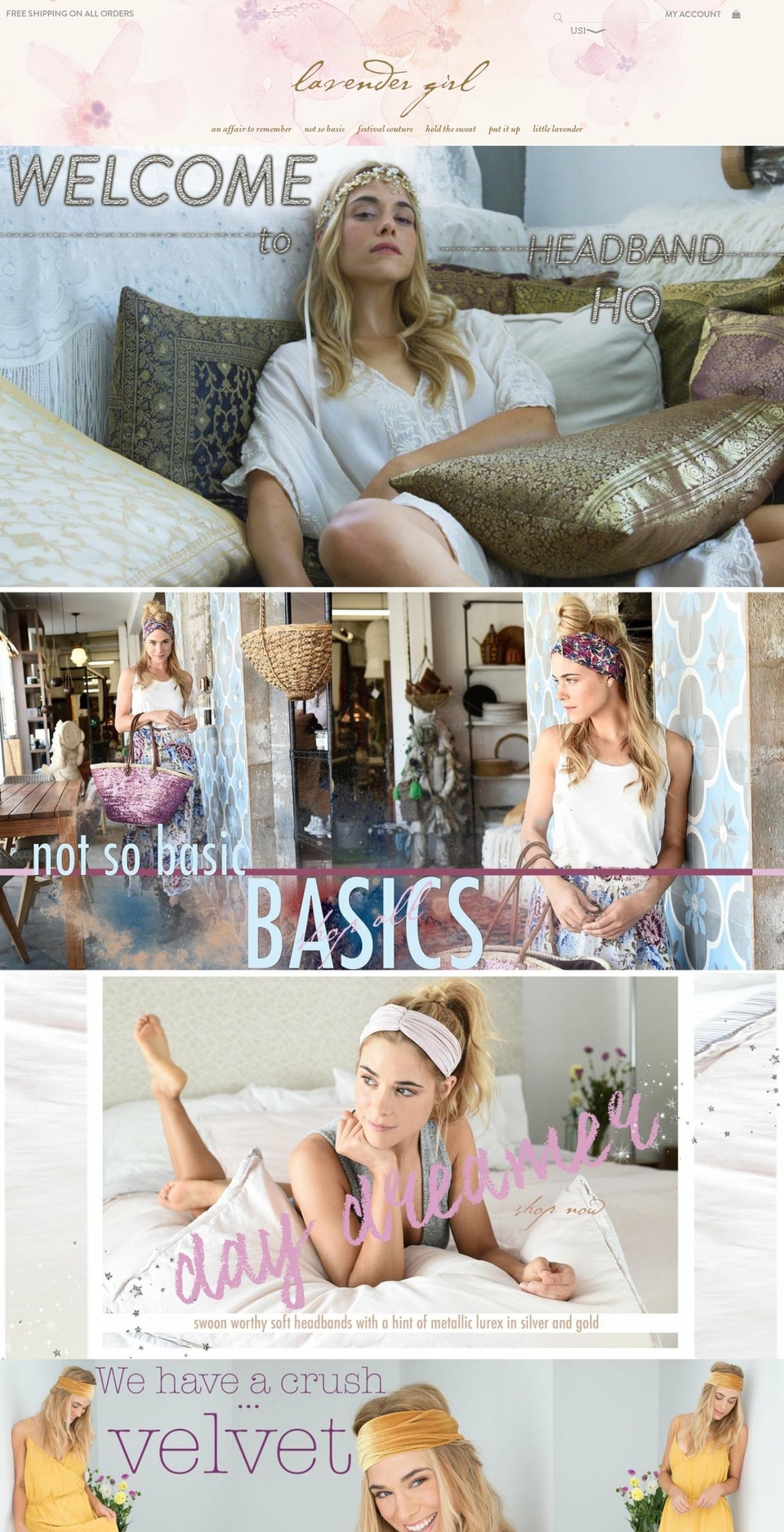 lavendergirl.com shopify website screenshot