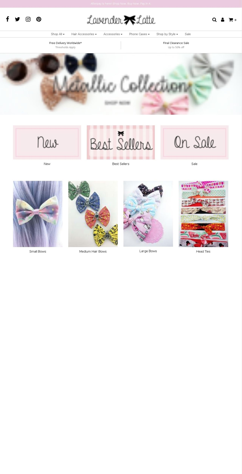 lavenderlattehandmade.com — Shopify storefront screenshot
