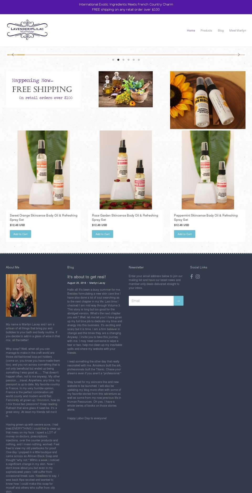 lavenderlilac.com — Shopify storefront screenshot