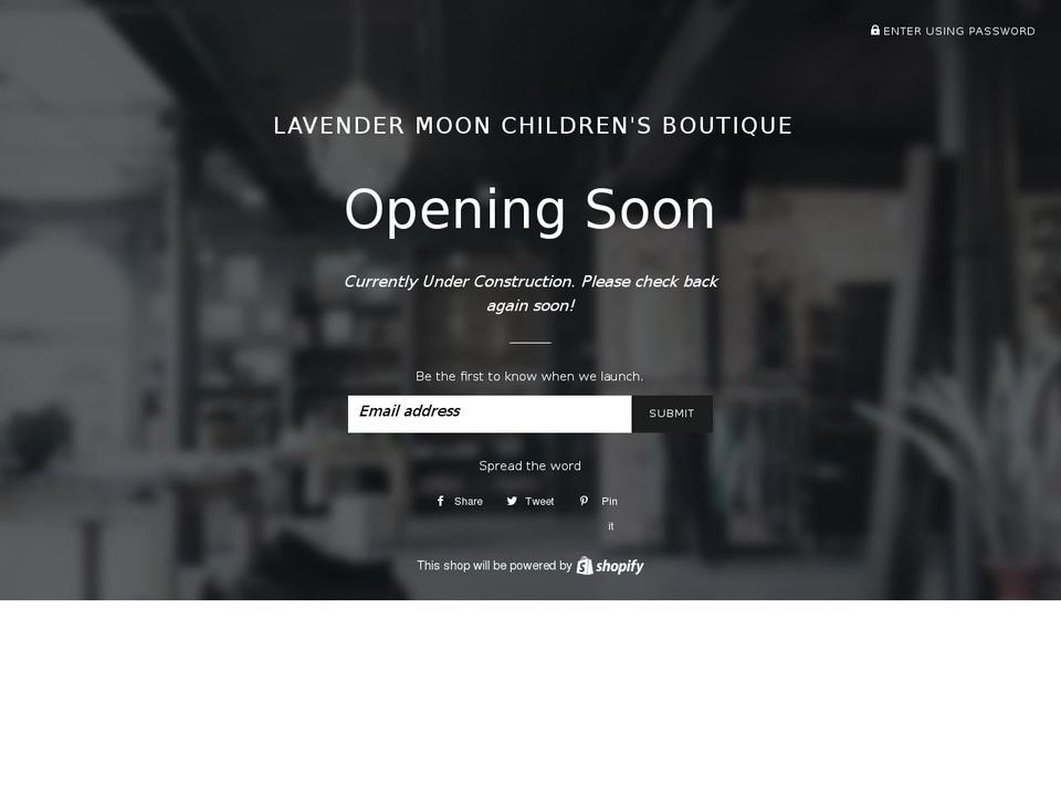 lavendermoonboutique.com shopify website screenshot