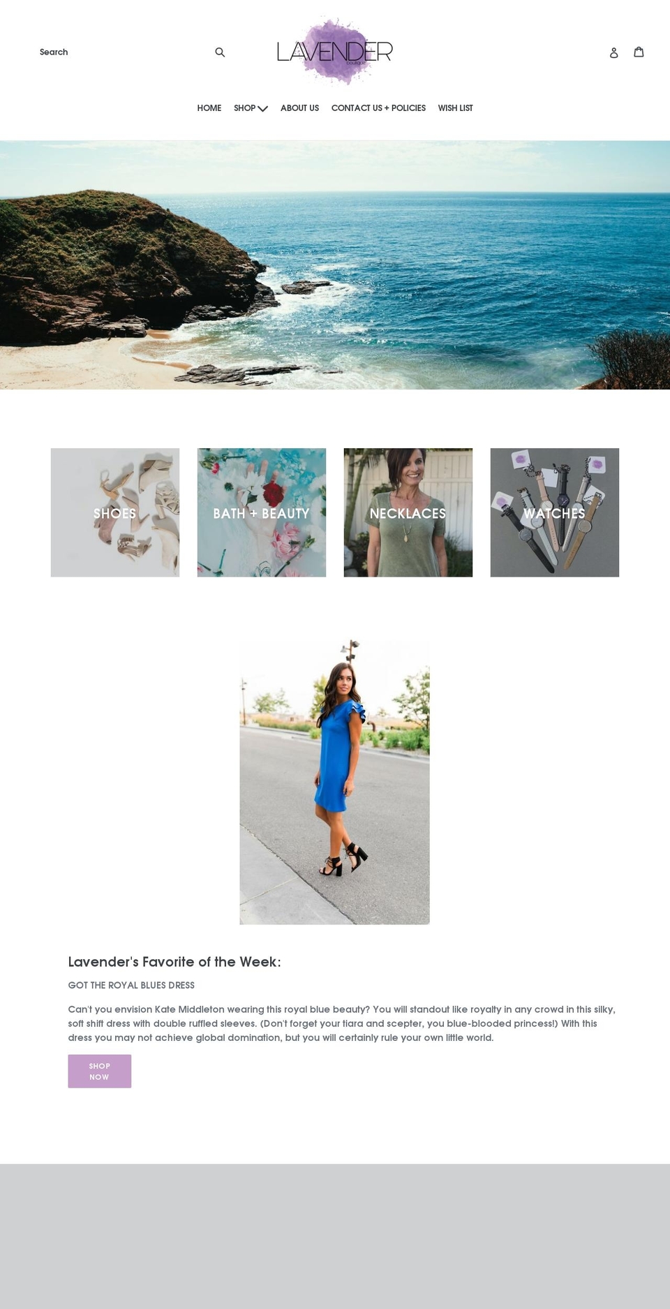 lavenderpa.com — Shopify storefront screenshot