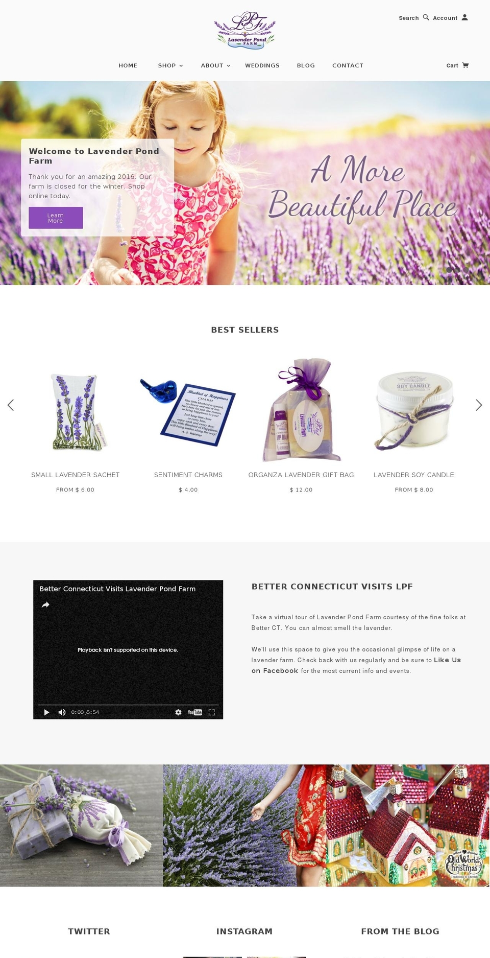 lavenderpondfarm.com shopify website screenshot