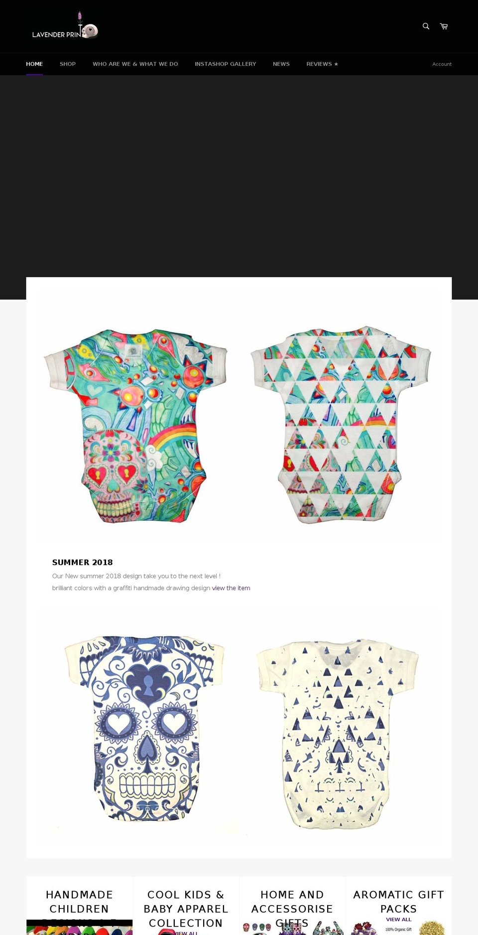 lavenderprint.com — Shopify storefront screenshot