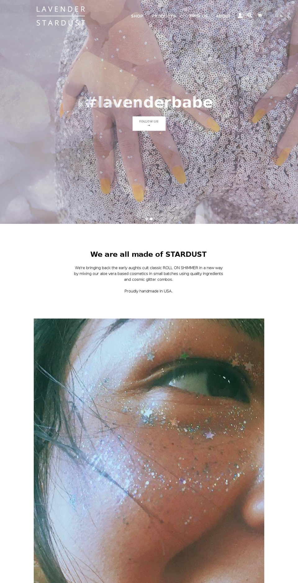 lavenderstardust.com shopify website screenshot