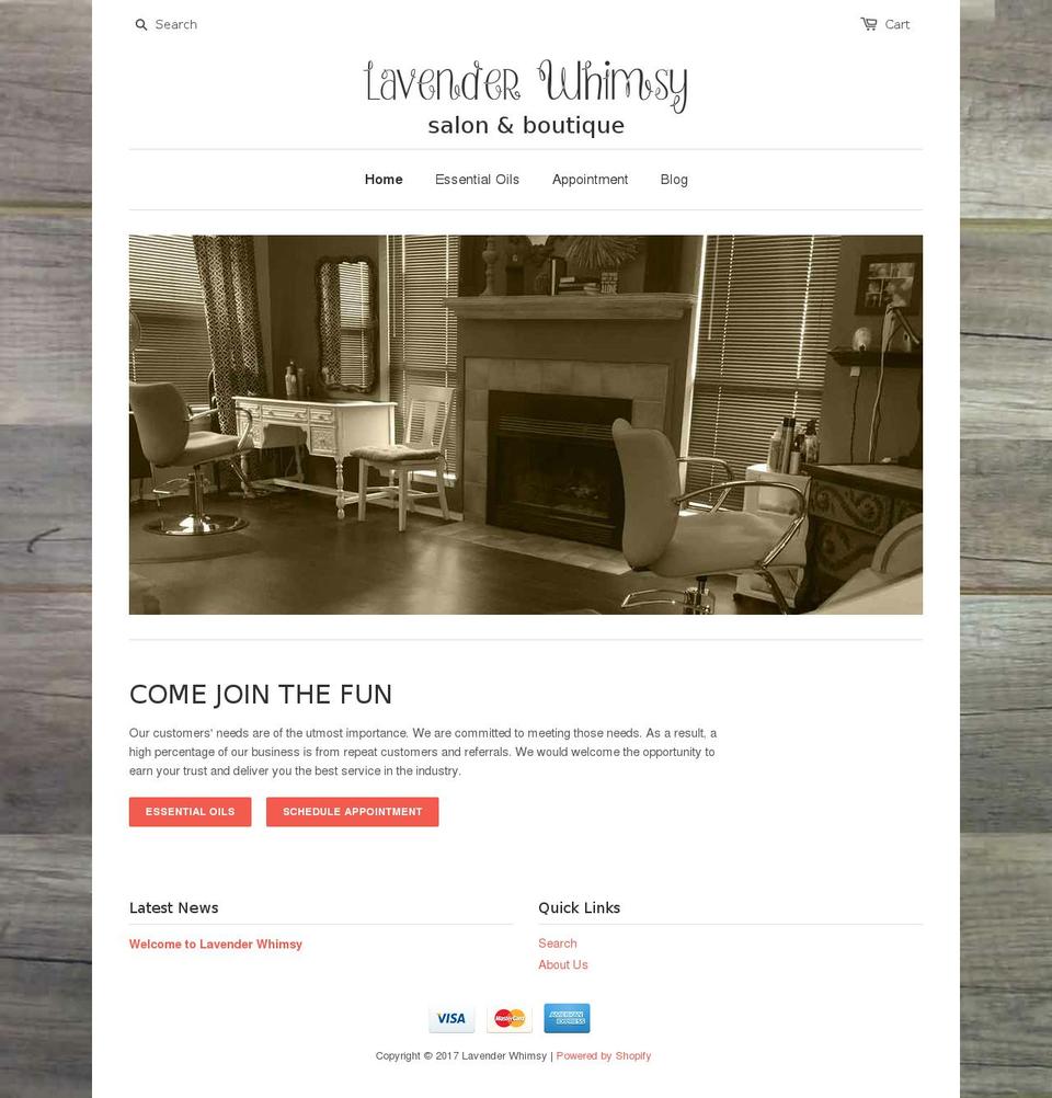 lavenderwhimsy.com shopify website screenshot