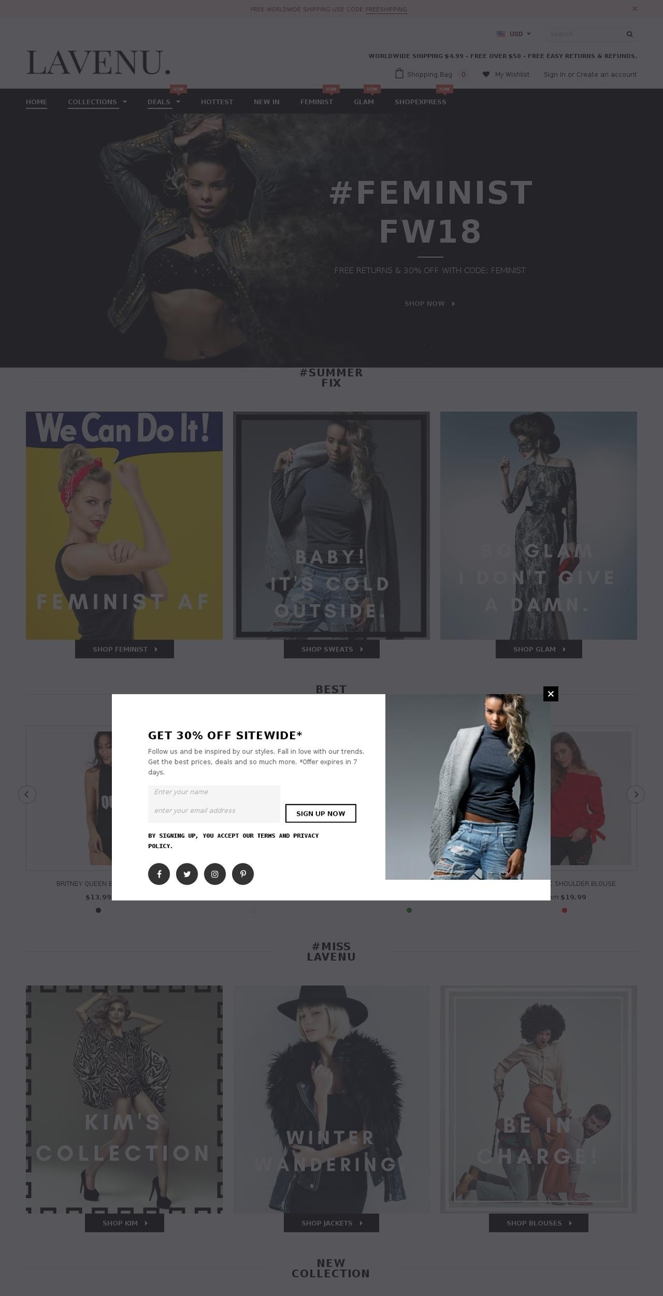 lavenu.store shopify website screenshot