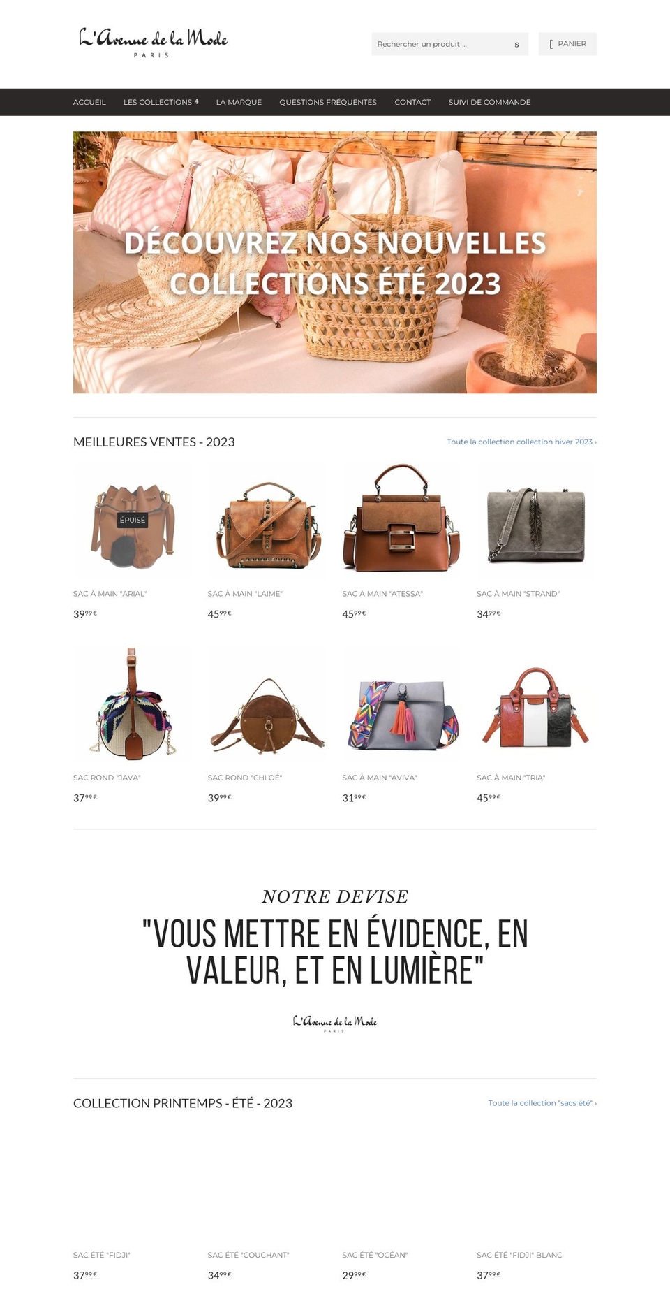 lavenuedelamode.com — Shopify storefront screenshot