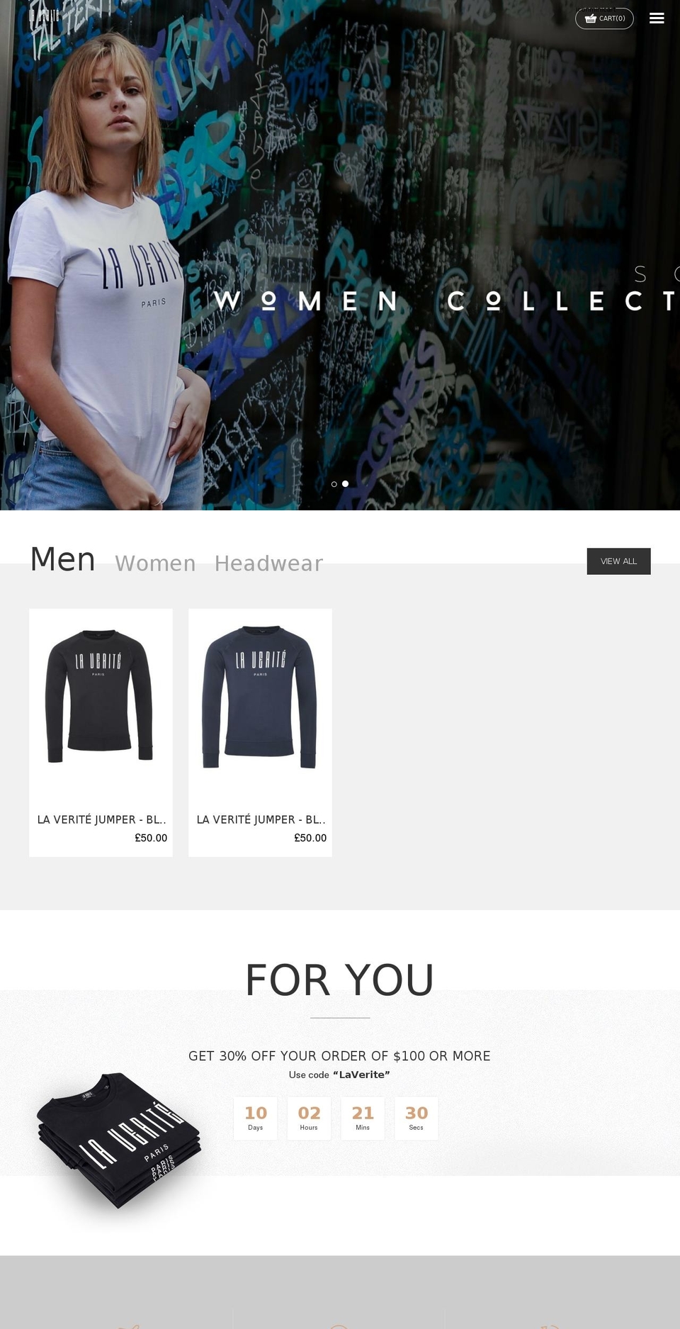 laveriteparis.com — Shopify storefront screenshot