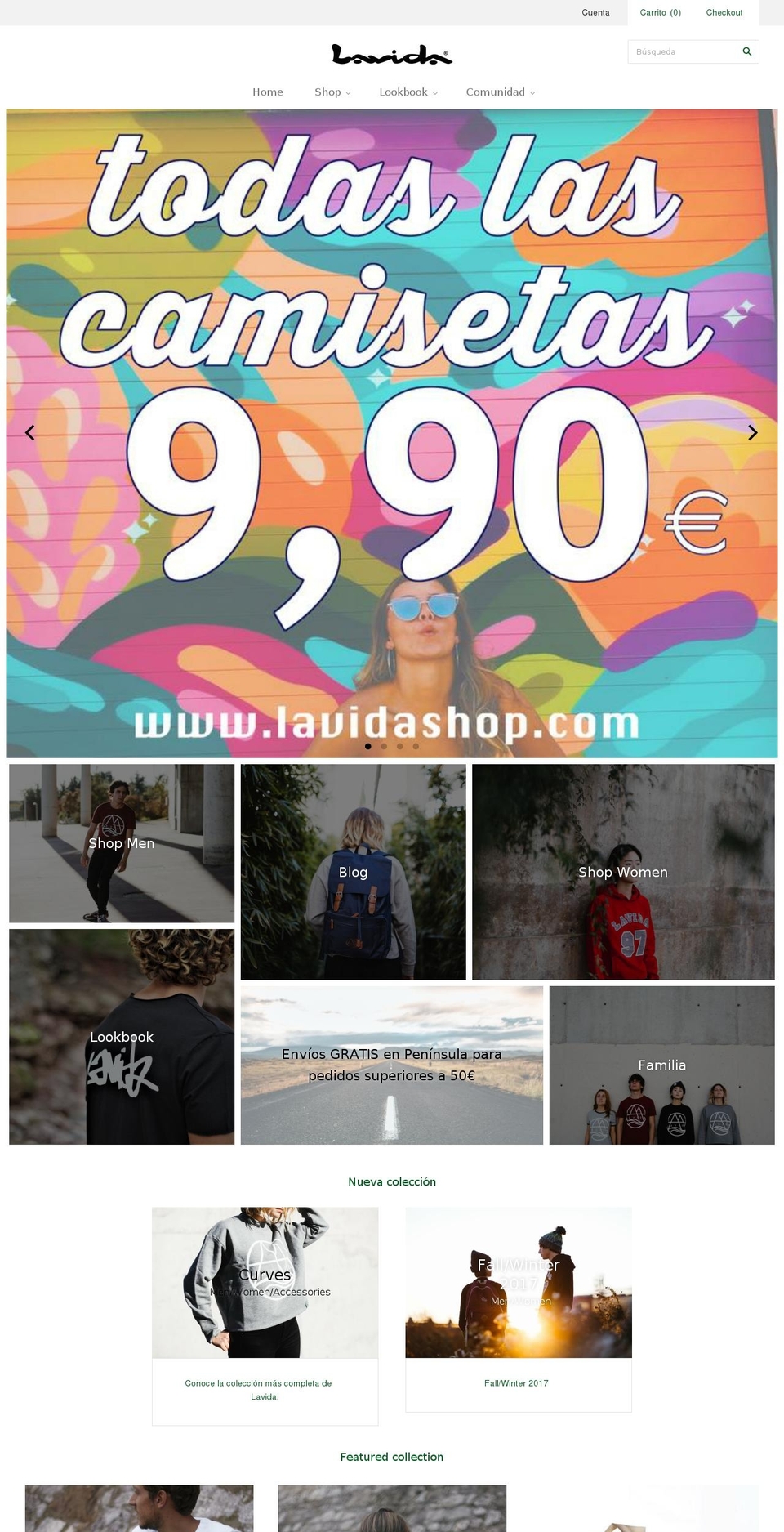 lavidashop.com — Shopify storefront screenshot