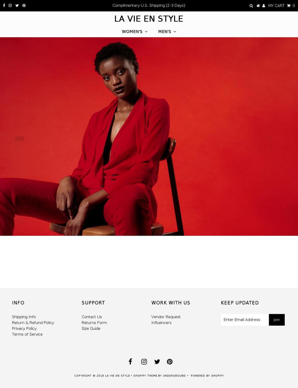 lavieenstyle.com — Shopify storefront screenshot