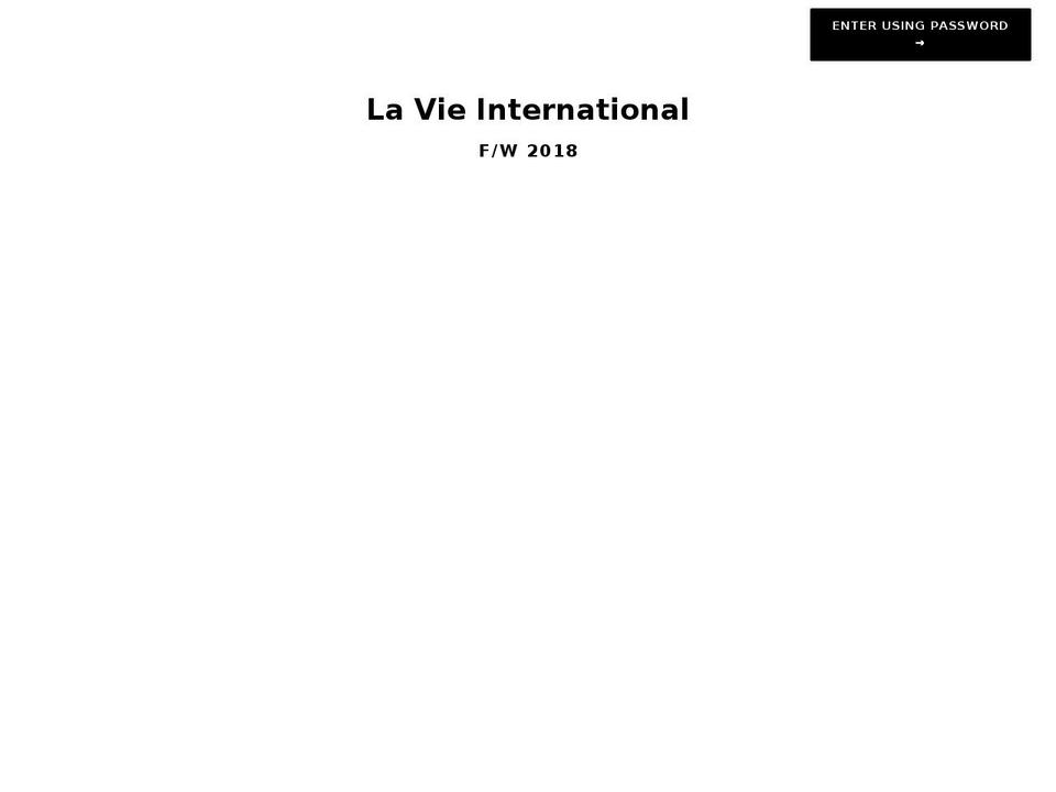 lavieinternational.com — Shopify storefront screenshot