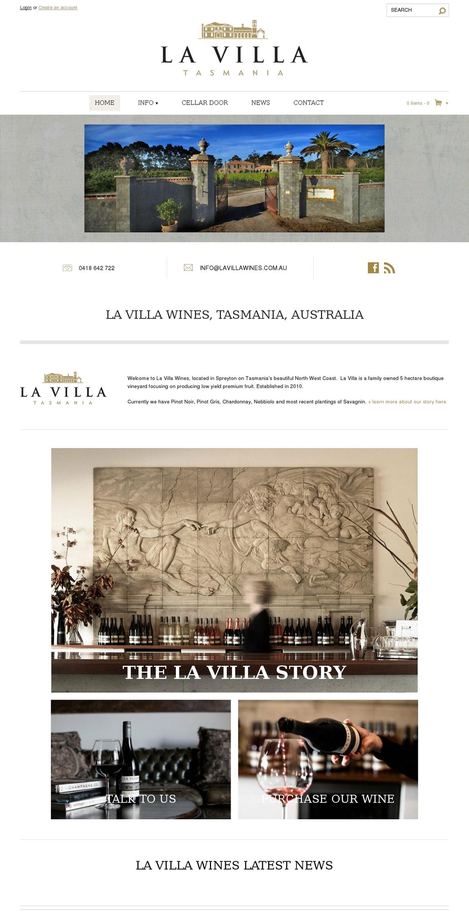 lavillawines.com.au shopify website screenshot