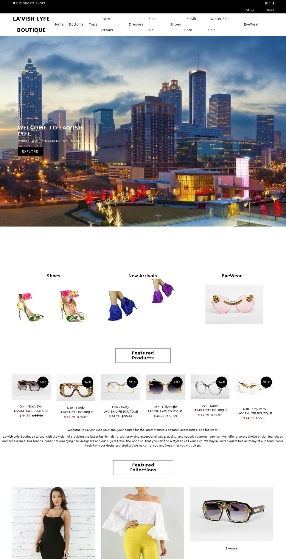 lavish-lyfe-boutique.com shopify website screenshot
