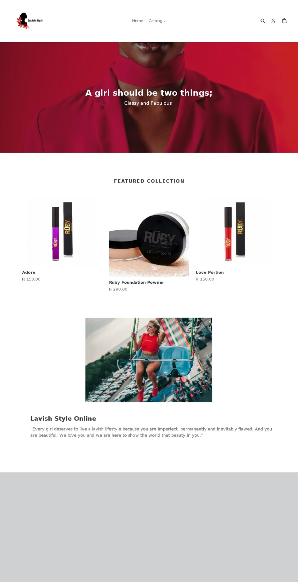 lavish.style shopify website screenshot