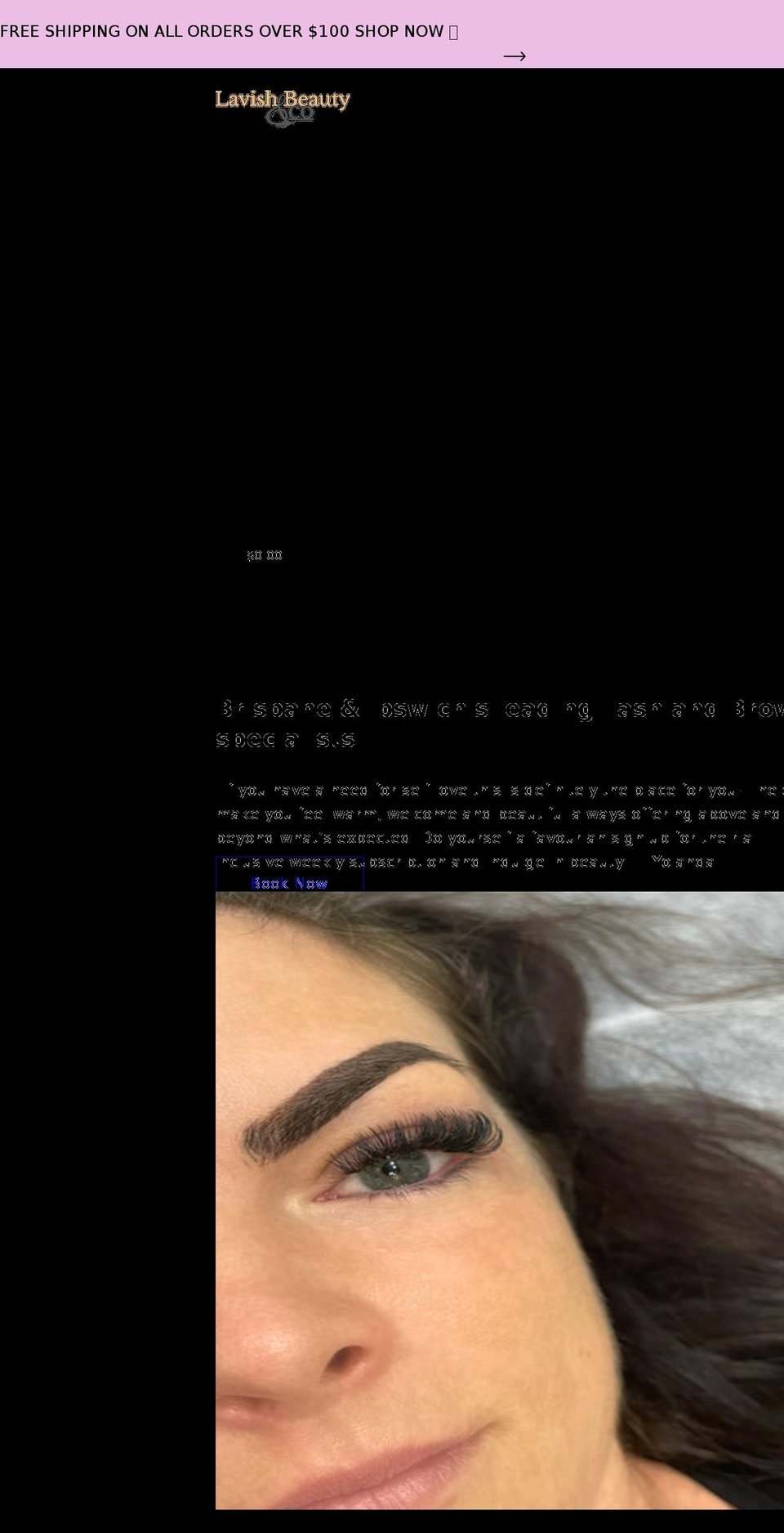 lavishbeautyandco.com shopify website screenshot