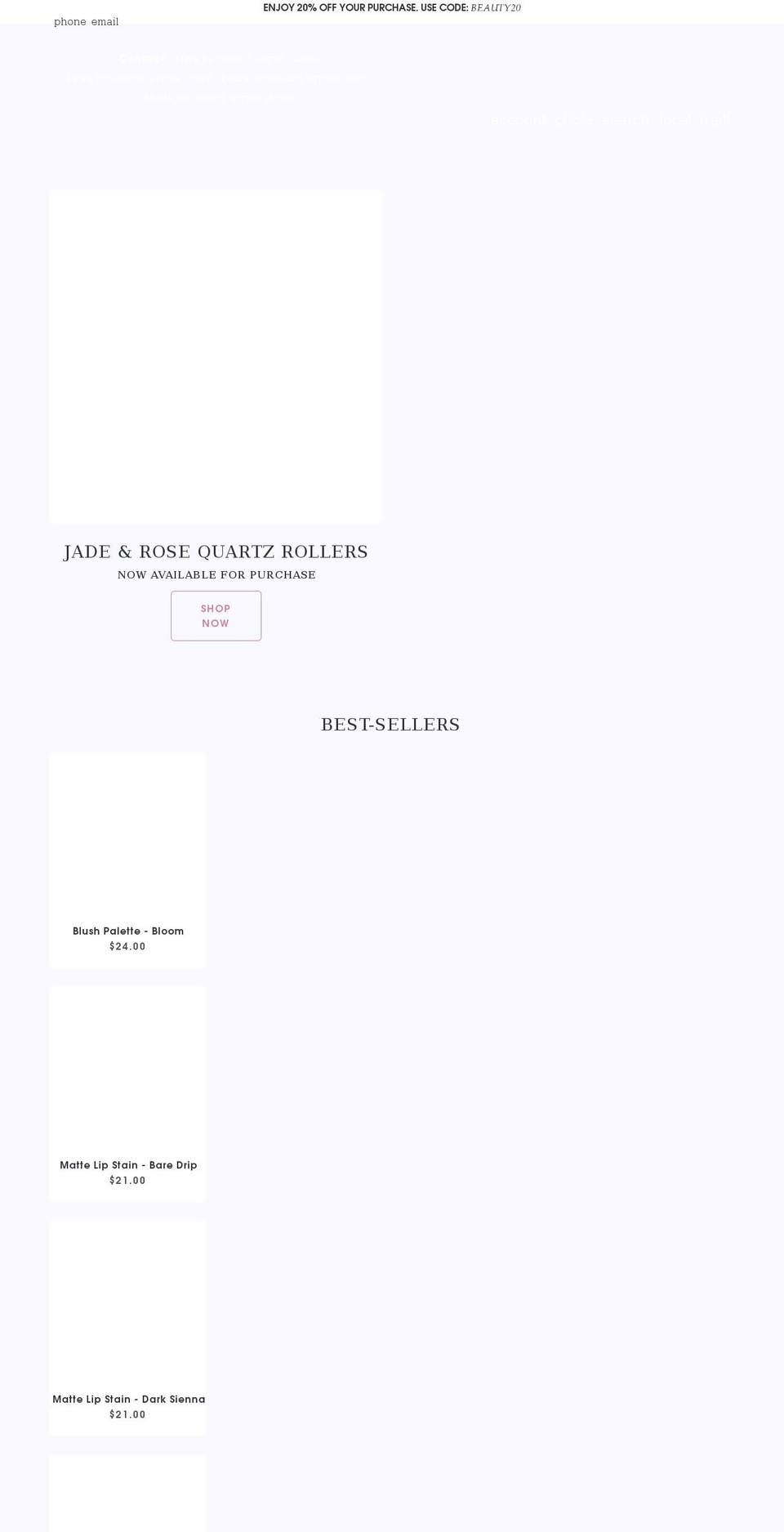 lavishbeautybabes.com shopify website screenshot