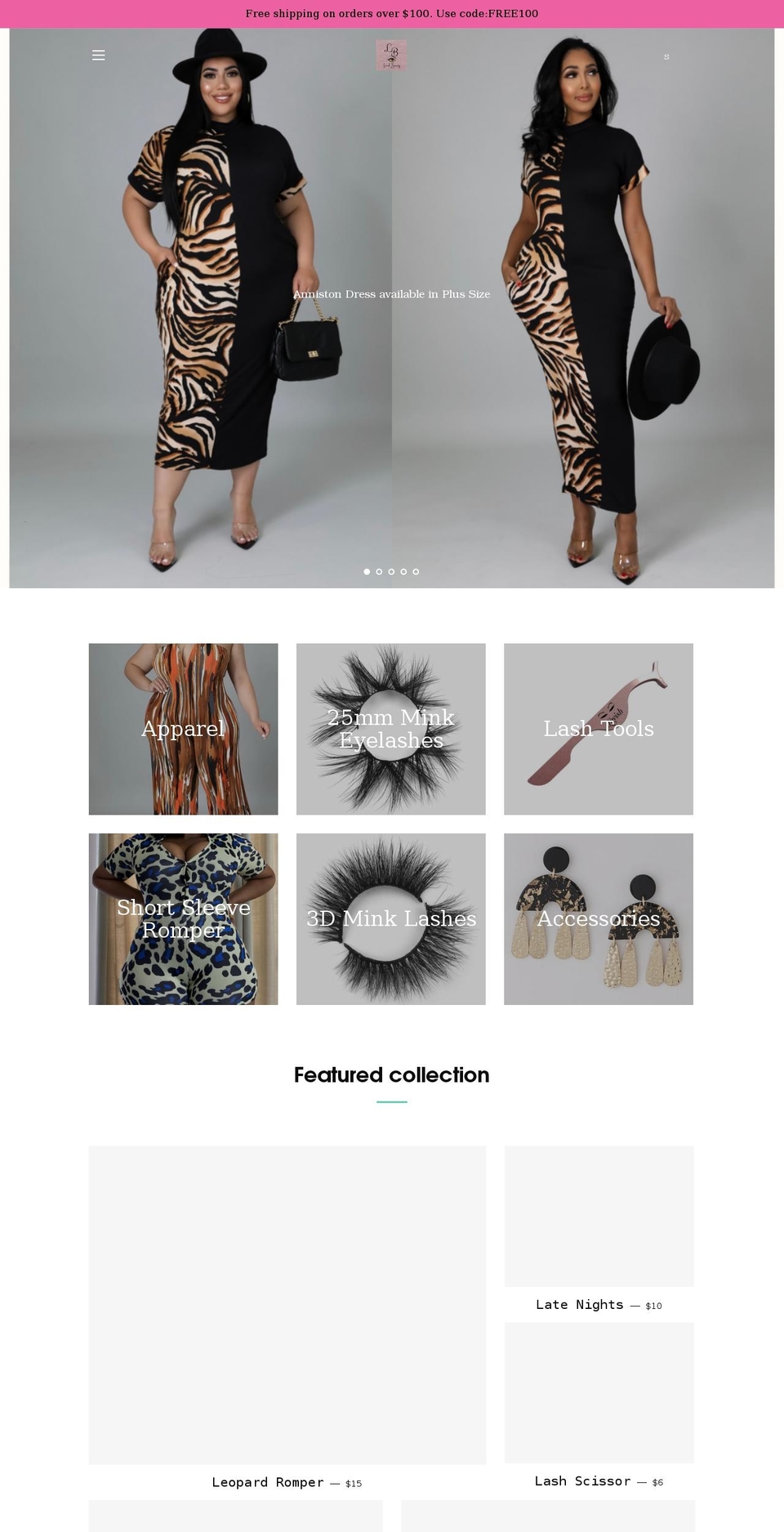 lavishbeautycos.com shopify website screenshot