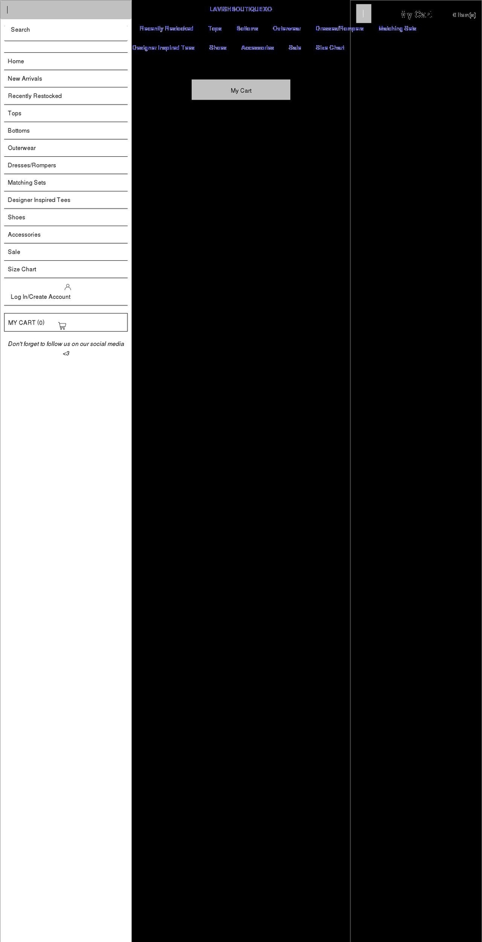 lavishboutiquexo.com shopify website screenshot