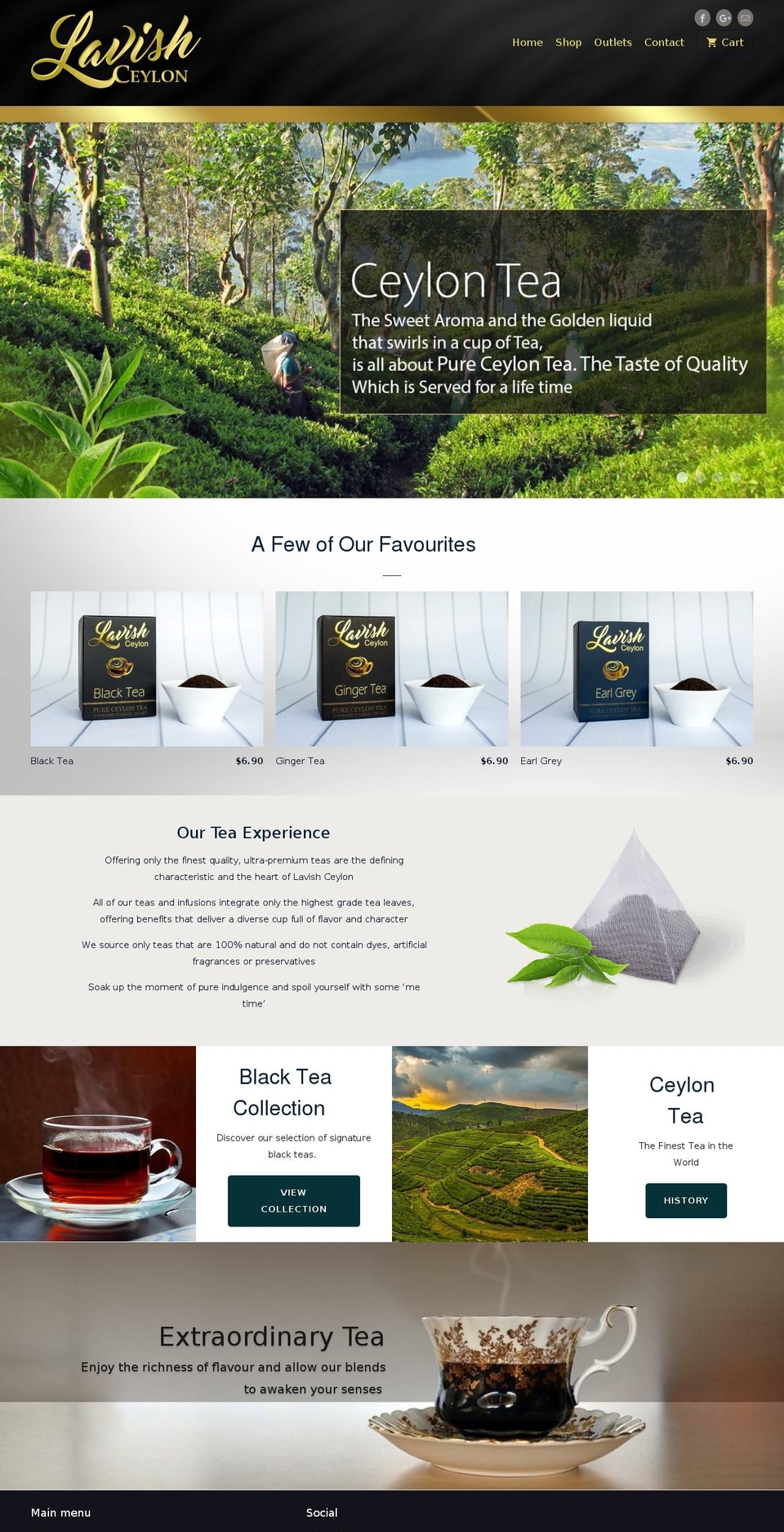 lavishceylon.com — Shopify storefront screenshot