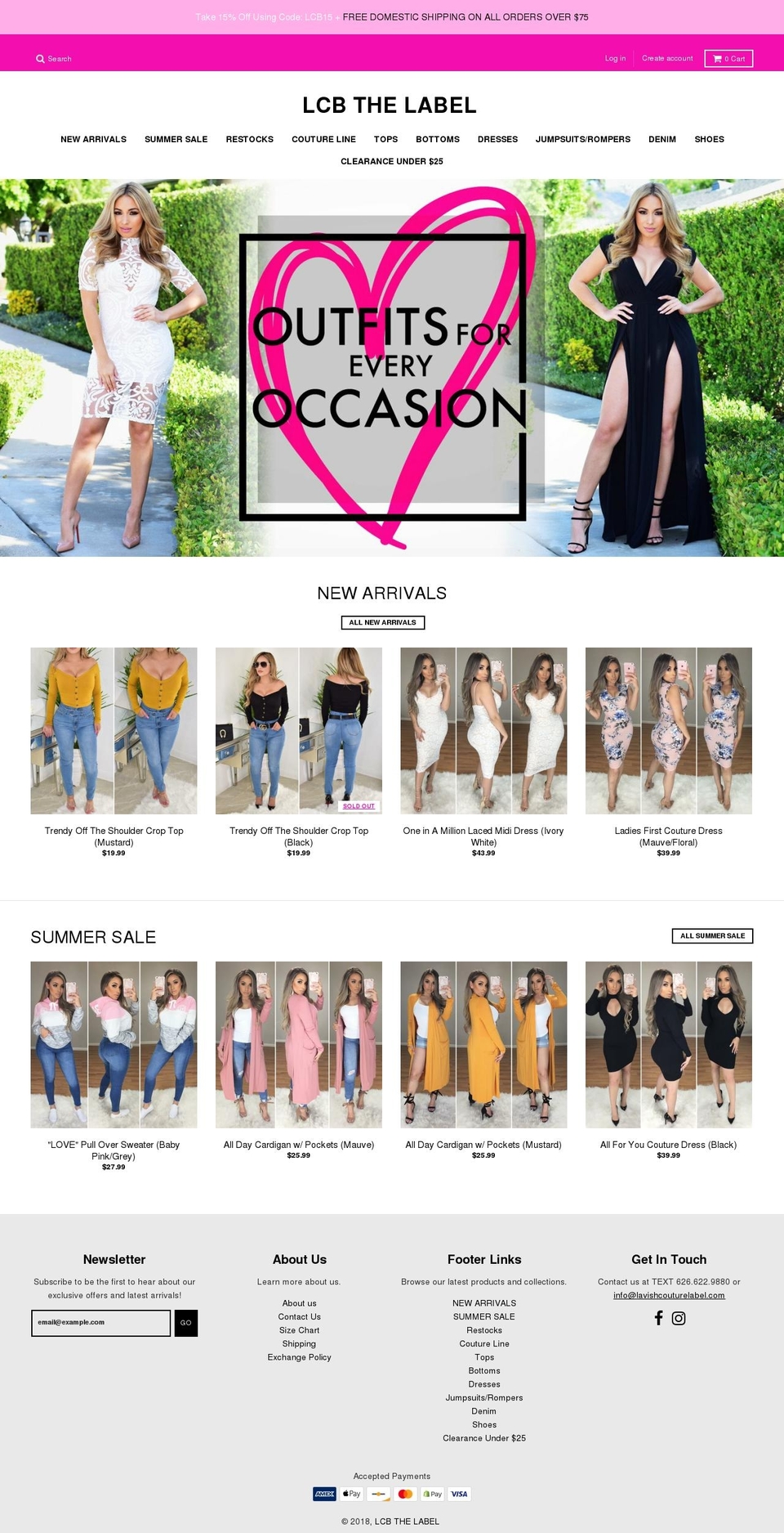lavishcouturelabel.com shopify website screenshot