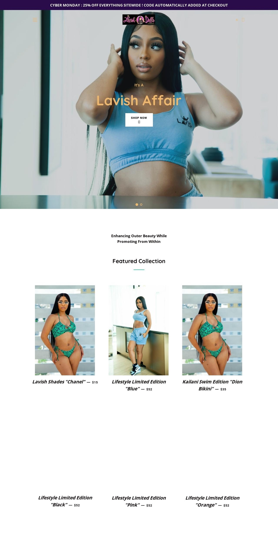 lavishdolls.co shopify website screenshot