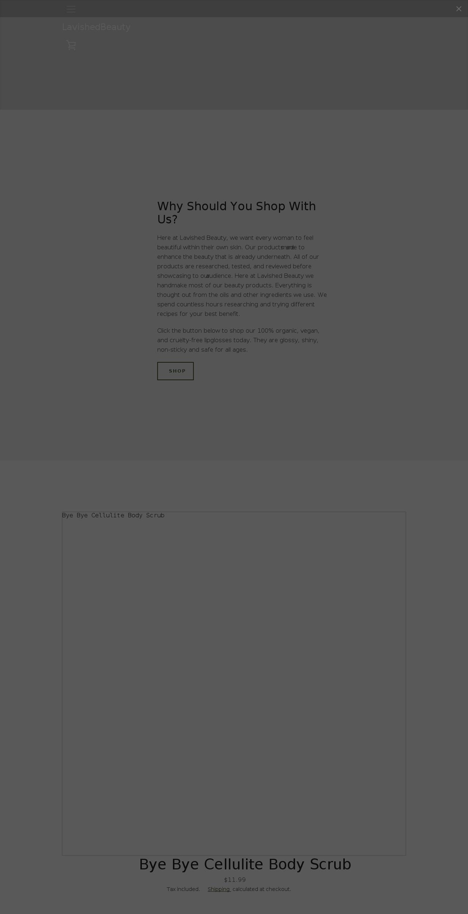 lavishedbeauty.net shopify website screenshot
