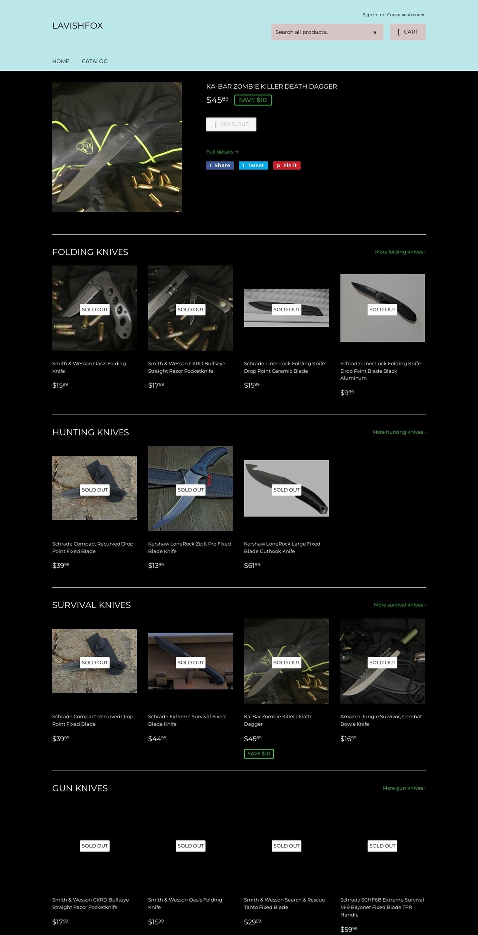 lavishfox.org shopify website screenshot