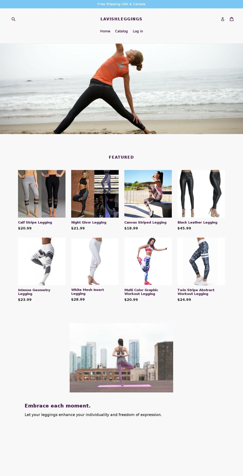 lavishleggings.net shopify website screenshot