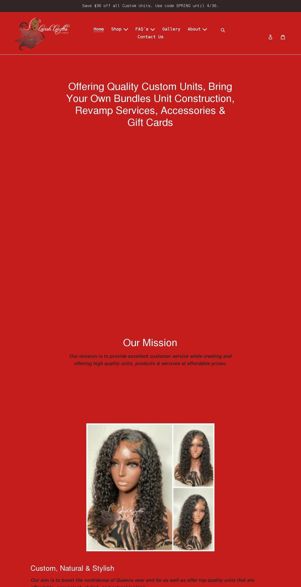 lavishlengthsbysrenee.com shopify website screenshot