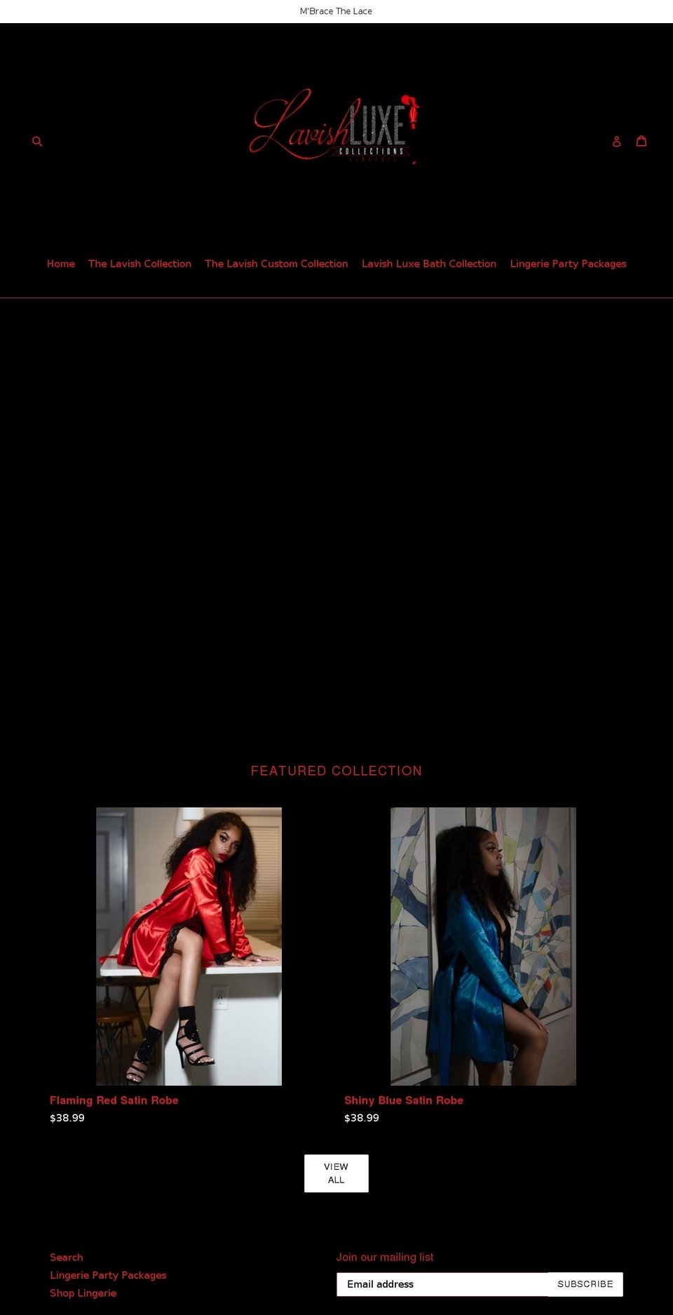 lavishluxecollections.com — Shopify storefront screenshot