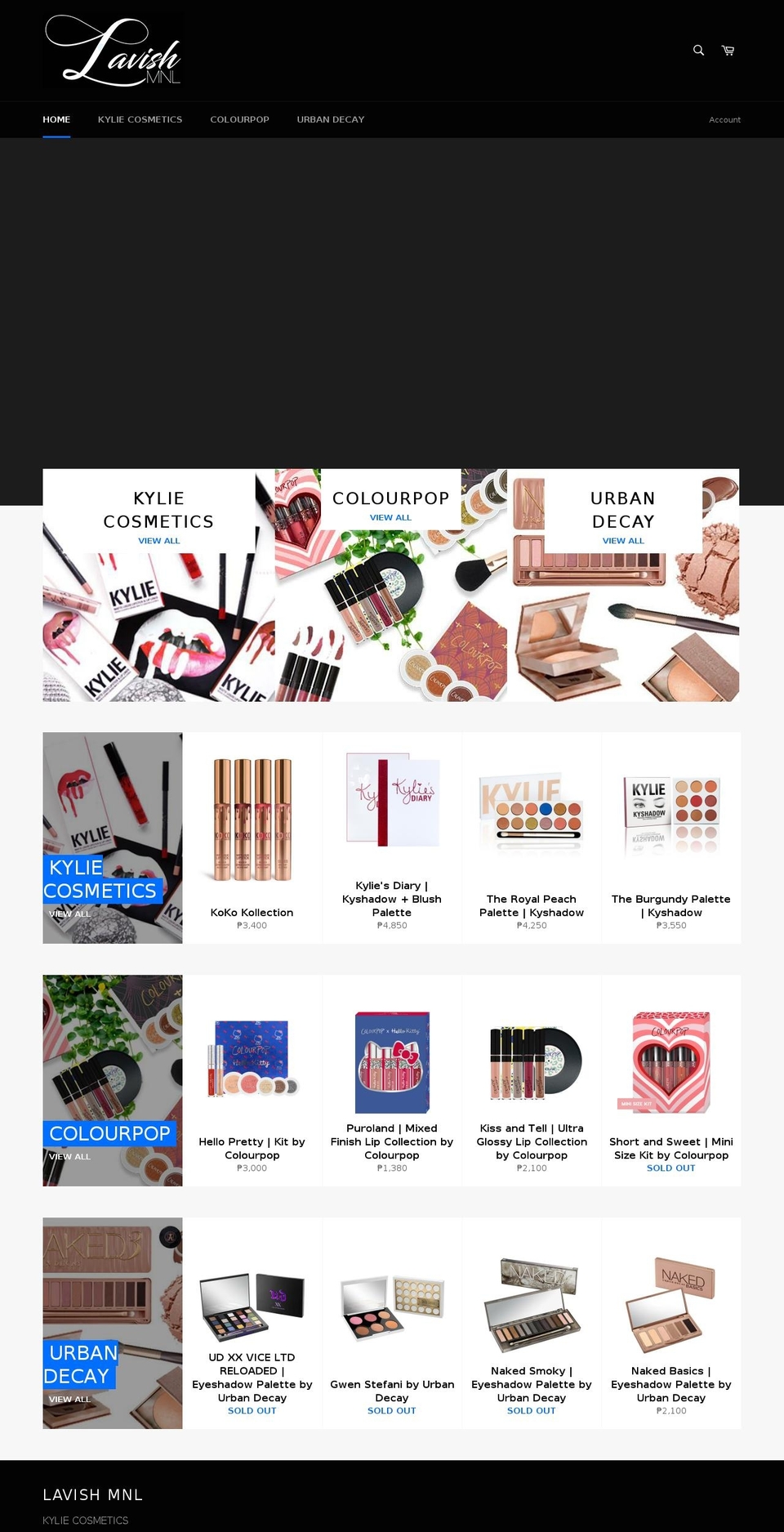 lavishmnl.com — Shopify storefront screenshot