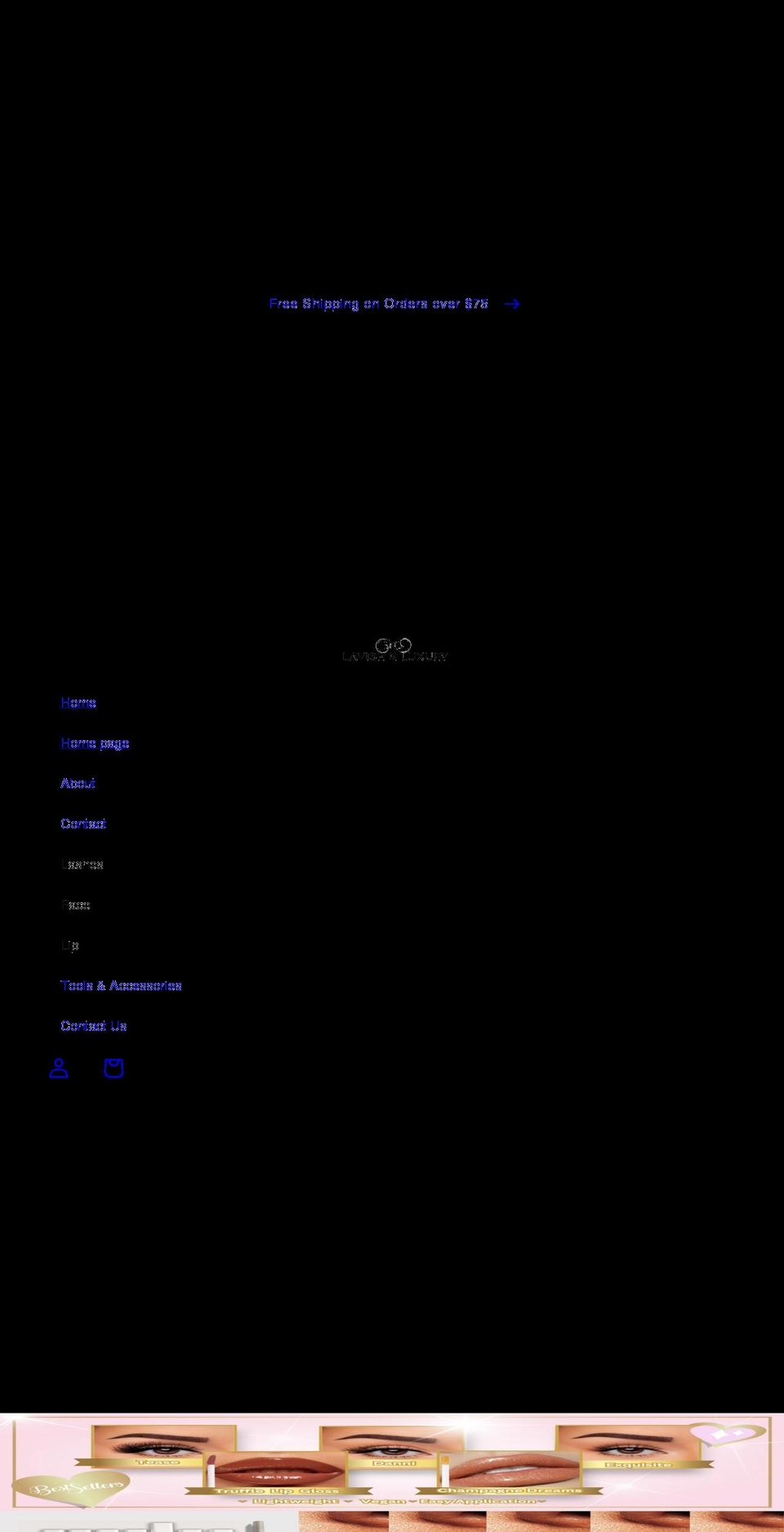lavishnluxury.com shopify website screenshot