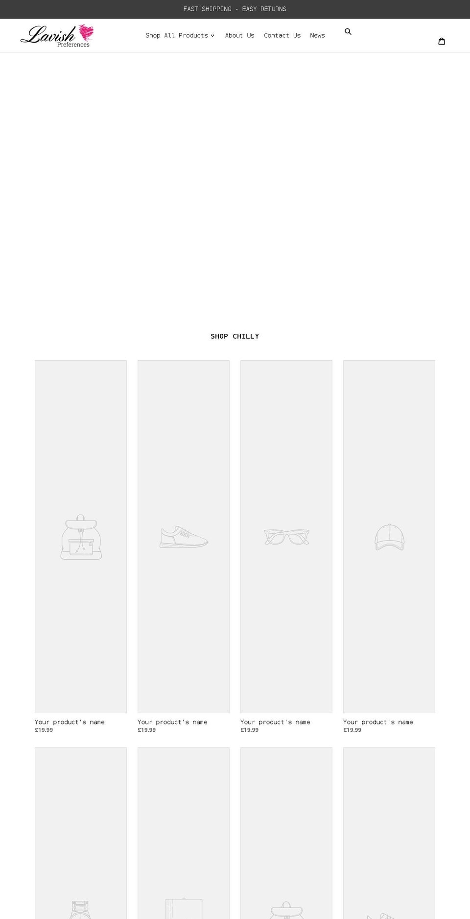 lavishpreferences.co.uk shopify website screenshot