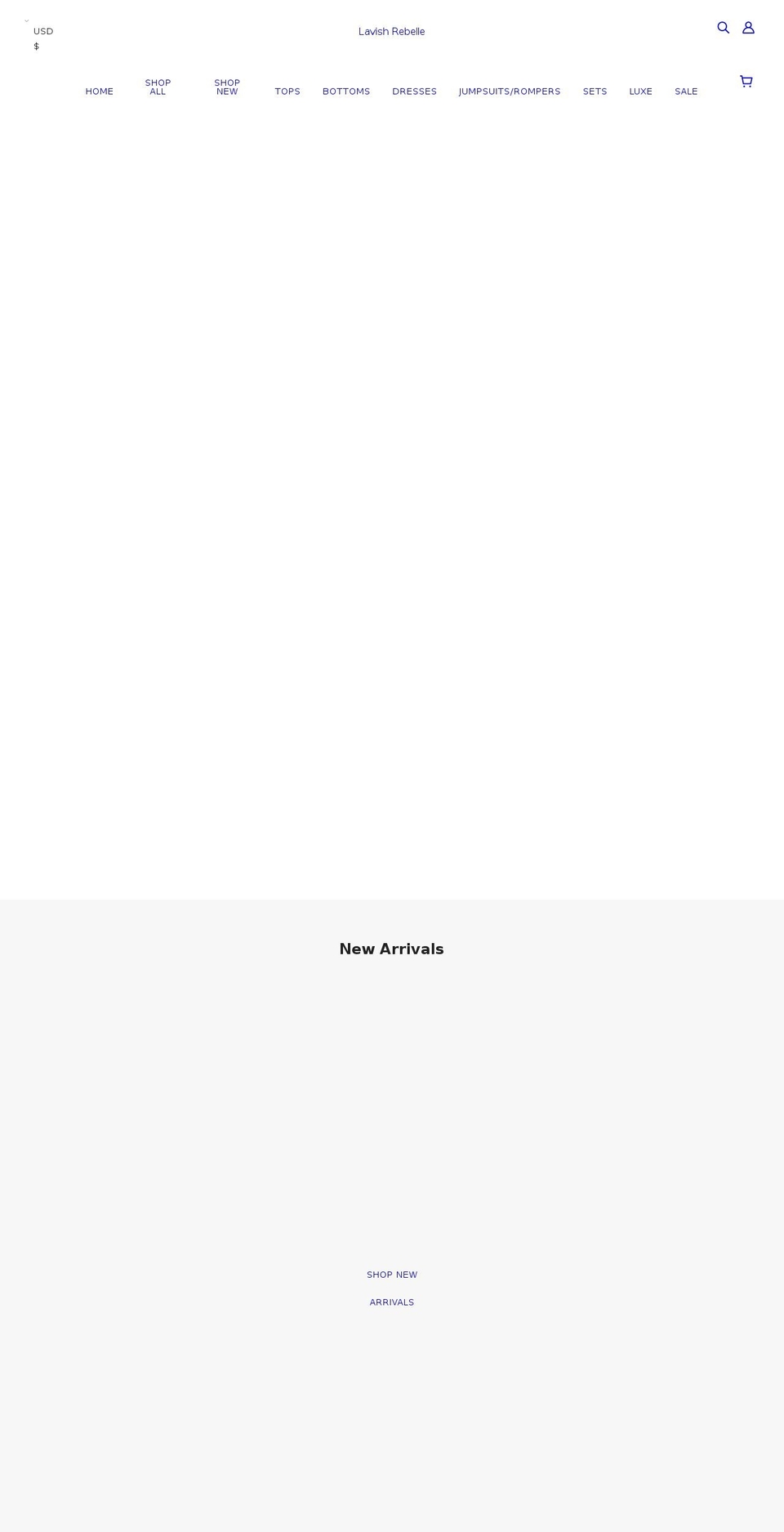 lavishrebelle.com shopify website screenshot