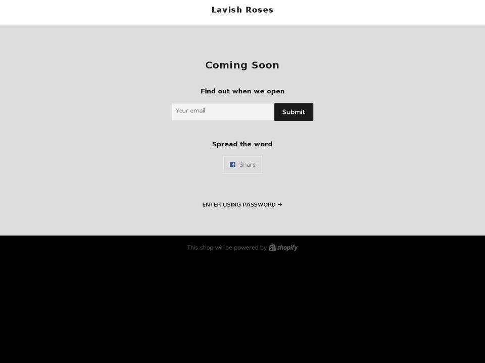 lavishroses.com — Shopify storefront screenshot