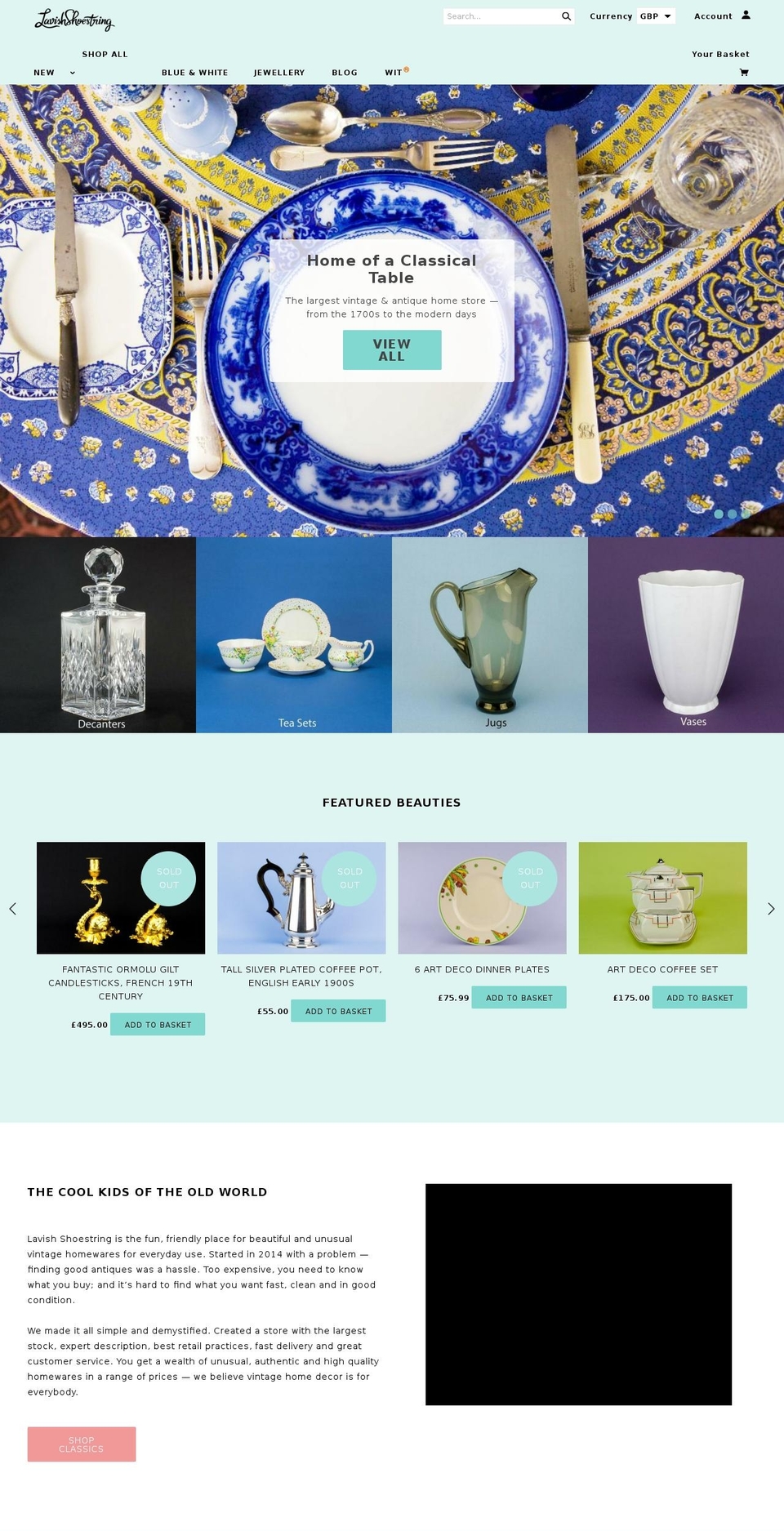 lavishshoestring.myshopify.com shopify website screenshot