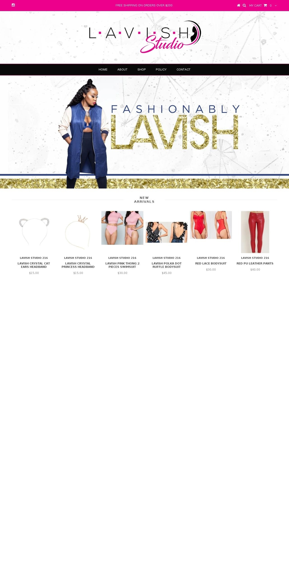 lavishstudio216.com — Shopify storefront screenshot