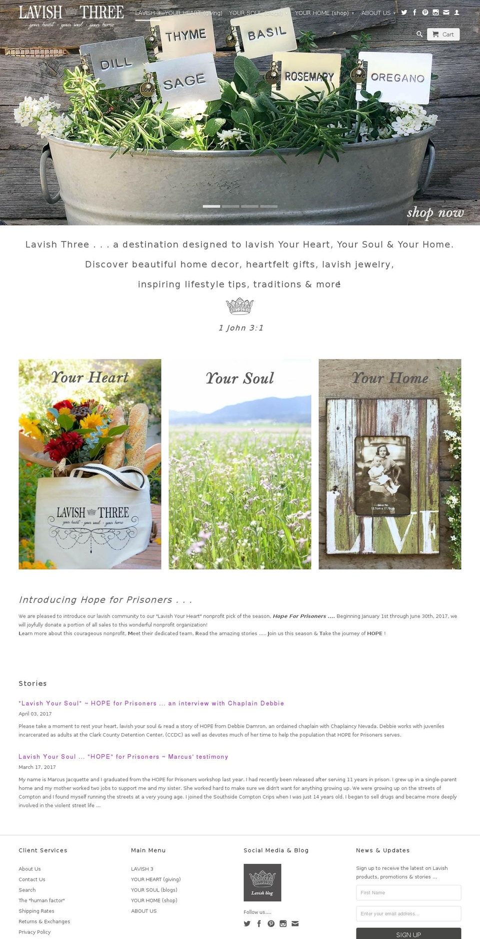 lavishthree.com shopify website screenshot